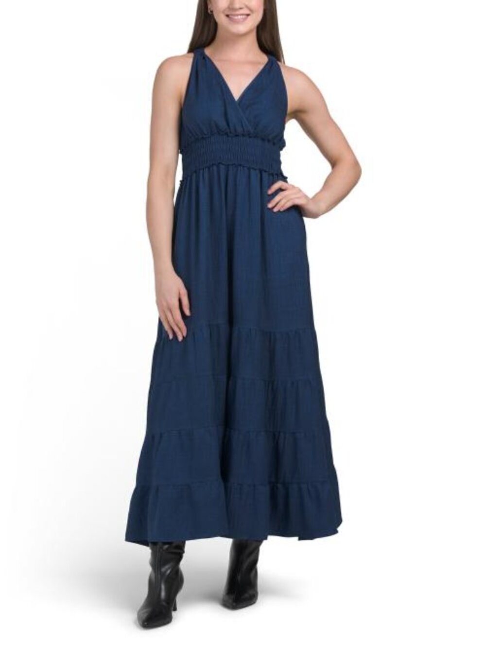 MAX STUDIO Empire Waist Tiered Maxi Dress